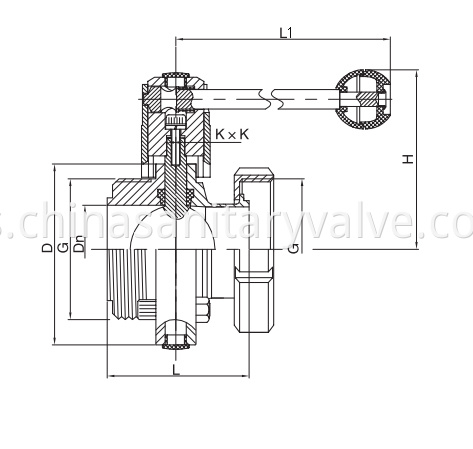 sanitary butterfly valves male and nut end ISO,IDF